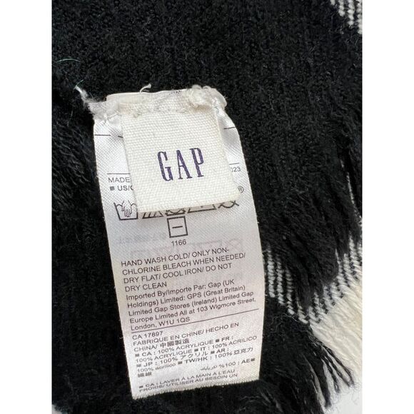 GAP Cozy Geometric Pattern Poncho Southwest Western Boho Lagenlook Fall - Picture 9 of 12